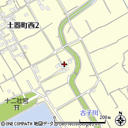 香川県丸亀市土器町西2丁目107周辺の地図