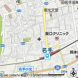 和歌山県紀の川市名手市場3周辺の地図