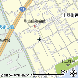 香川県丸亀市土器町西2丁目536周辺の地図