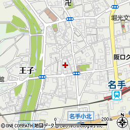 和歌山県紀の川市名手市場25周辺の地図