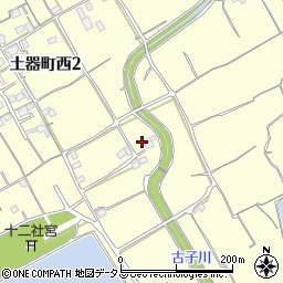 香川県丸亀市土器町西2丁目108周辺の地図