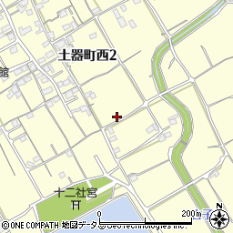 香川県丸亀市土器町西2丁目334周辺の地図