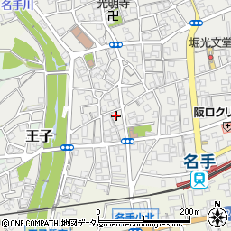 和歌山県紀の川市名手市場23周辺の地図