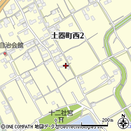 香川県丸亀市土器町西2丁目305周辺の地図