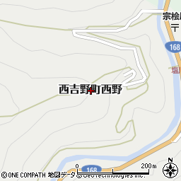 奈良県五條市西吉野町西野周辺の地図