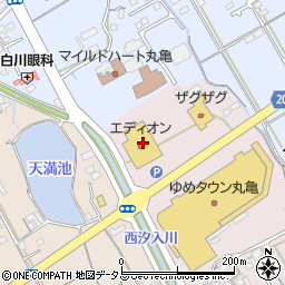 エディオンゆめタウン丸亀北店周辺の地図