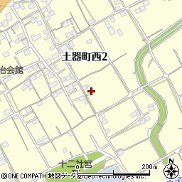 香川県丸亀市土器町西2丁目317周辺の地図