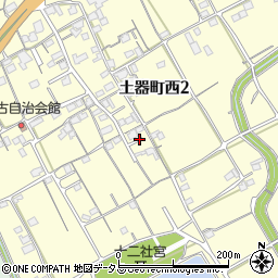 香川県丸亀市土器町西2丁目周辺の地図