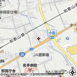 和歌山県紀の川市名手市場260-4周辺の地図