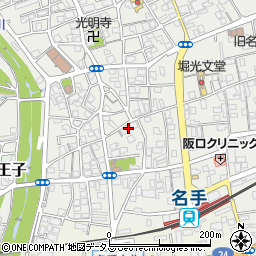 和歌山県紀の川市名手市場11周辺の地図