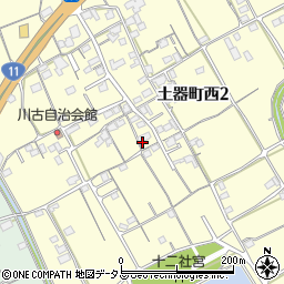 香川県丸亀市土器町西2丁目459周辺の地図