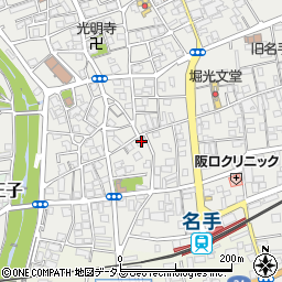 和歌山県紀の川市名手市場7周辺の地図