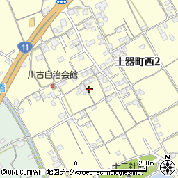香川県丸亀市土器町西2丁目487周辺の地図