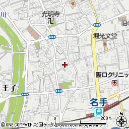 和歌山県紀の川市名手市場1505周辺の地図