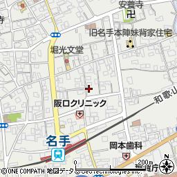 和歌山県紀の川市名手市場107周辺の地図
