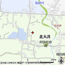 和歌山県紀の川市北大井周辺の地図