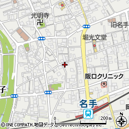 和歌山県紀の川市名手市場6周辺の地図