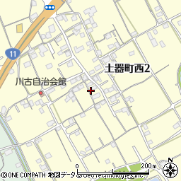 香川県丸亀市土器町西2丁目465周辺の地図