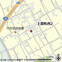 香川県丸亀市土器町西2丁目486周辺の地図