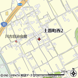 香川県丸亀市土器町西2丁目464周辺の地図