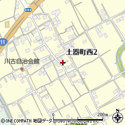 香川県丸亀市土器町西2丁目474周辺の地図