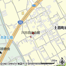 香川県丸亀市土器町西2丁目607周辺の地図