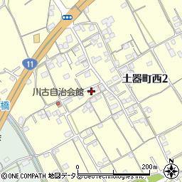 香川県丸亀市土器町西2丁目482周辺の地図