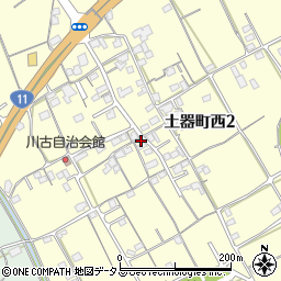 香川県丸亀市土器町西2丁目467周辺の地図