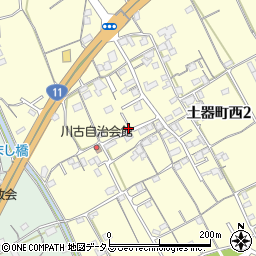 香川県丸亀市土器町西2丁目614周辺の地図