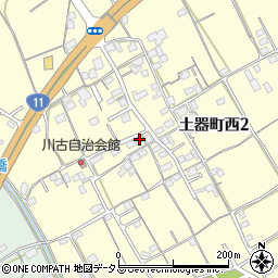 香川県丸亀市土器町西2丁目481周辺の地図