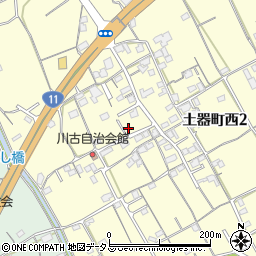 香川県丸亀市土器町西2丁目653周辺の地図