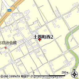 香川県丸亀市土器町西2丁目442周辺の地図