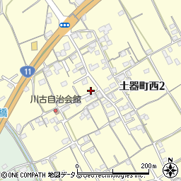 香川県丸亀市土器町西2丁目651周辺の地図