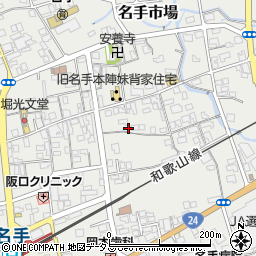 和歌山県紀の川市名手市場185周辺の地図