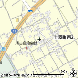 香川県丸亀市土器町西2丁目652周辺の地図