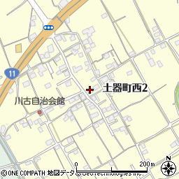 香川県丸亀市土器町西2丁目450周辺の地図