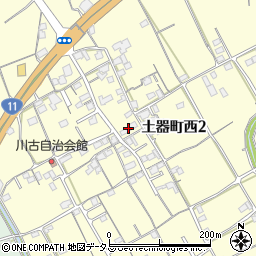 香川県丸亀市土器町西2丁目449周辺の地図