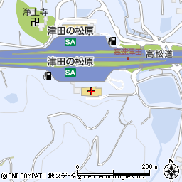 ファミリーマート津田の松原ＳＡ下り店周辺の地図