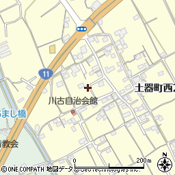 香川県丸亀市土器町西2丁目616周辺の地図