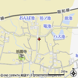 和歌山県和歌山市上黒谷周辺の地図