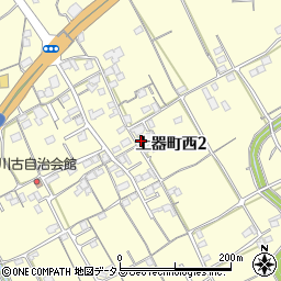 香川県丸亀市土器町西2丁目444周辺の地図