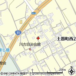 香川県丸亀市土器町西2丁目637周辺の地図