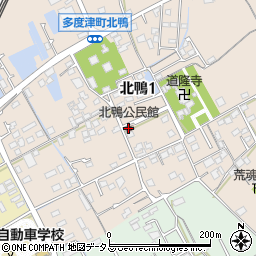 北鴨公民館周辺の地図