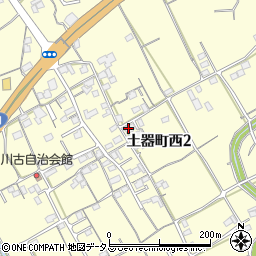 香川県丸亀市土器町西2丁目445周辺の地図
