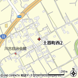 香川県丸亀市土器町西2丁目660周辺の地図