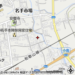 和歌山県紀の川市名手市場216周辺の地図