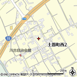 香川県丸亀市土器町西2丁目663周辺の地図