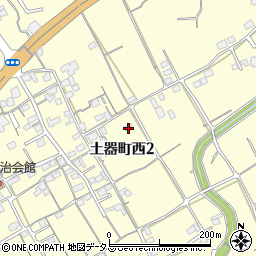 香川県丸亀市土器町西2丁目427周辺の地図