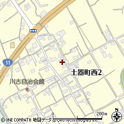 香川県丸亀市土器町西2丁目661周辺の地図