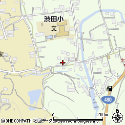 和歌山県伊都郡かつらぎ町東渋田182周辺の地図